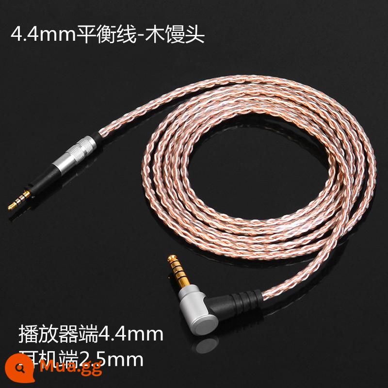 4.4 2,5mm Cân bằng HD560S HD400PRO518HD598 559 Tai nghe bảng Tai nghe bảng Gimboli - Đầu 4,4mm - khuỷu tay búi tóc bằng gỗ lớn và nhỏ (1,5 mét) đồng pha lê đơn