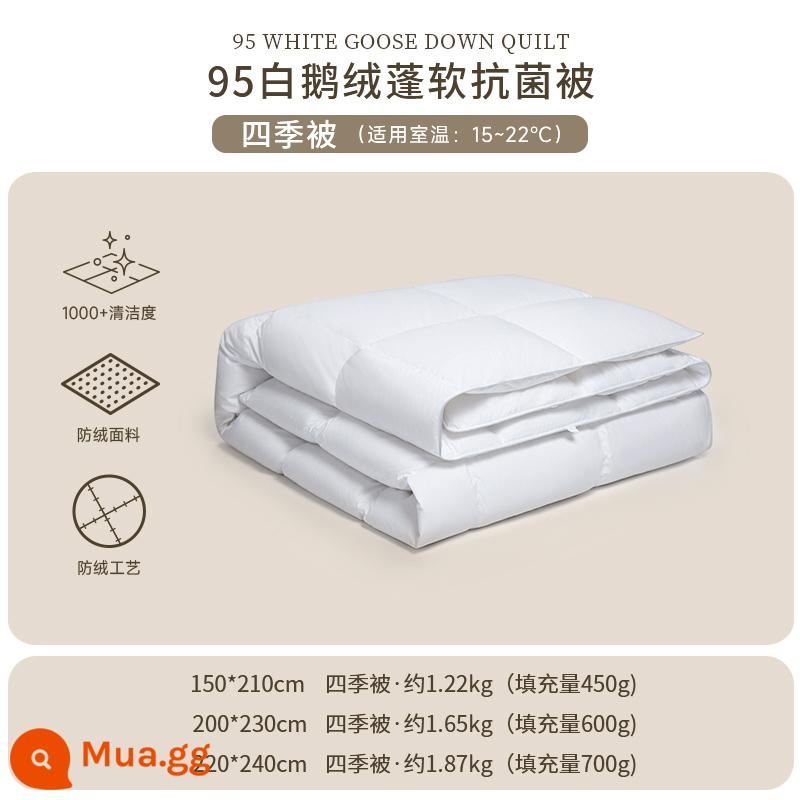 Atour Planet Down Quilt 4A Lớp 95 Chăn lông ngỗng trắng Chăn mùa đông Chăn mùa thu và mùa đông Im lặng Lõi chăn bông ấm áp - Chăn Bốn Mùa [Thích hợp với nhiệt độ phòng 15~22°] lông ngỗng trắng 95%