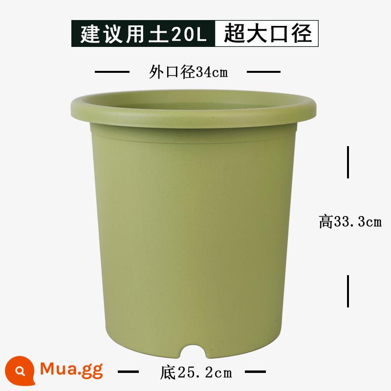 Nồi cực lớn 10 gallon hộ gia đình deepot chậu hoa nhựa tú cầu hoa hồng kiểm soát rễ nhựa núi xanh chậu cây - [Loại sâu số 10] Xanh vàng (5 chậu)