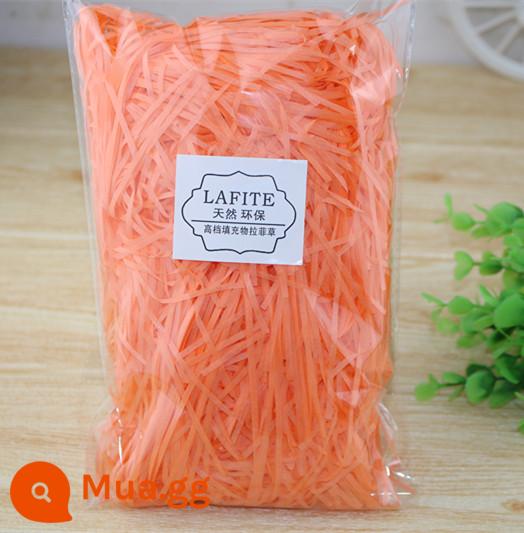 Hộp quà tặng raffia điền dải giấy vụn đám cưới hộp kẹo sáng tạo bộ đồ giường cỏ vật liệu trang trí bao bì dải giấy vụn - màu cam huỳnh quang