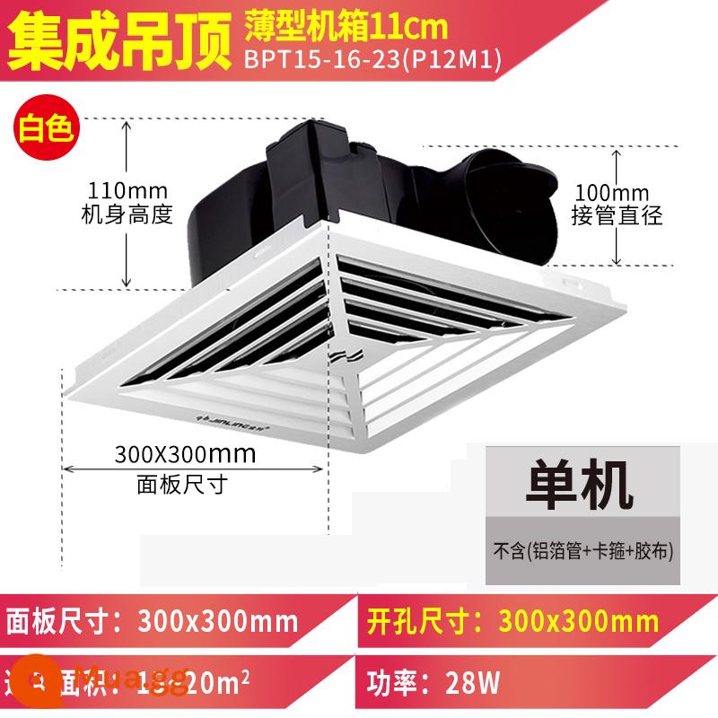 Kim Lăng Khóa Nhôm Tấm Quạt Hút Trần 30X30 Hàng Quạt Bột Phòng Tích Hợp Thông Gió Trần Chính Thức Hàng Đầu Store - 10 inch độc lập màu trắng [không bao gồm ống/kẹp lá nhôm] trần tích hợp mỏng 30x30