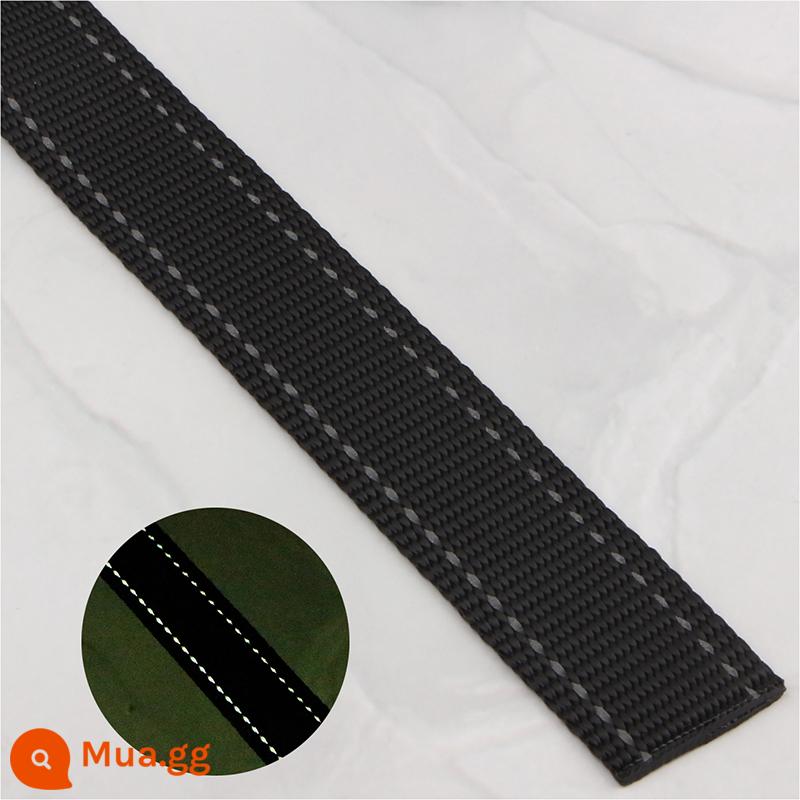 1.5-5CM Ruy Băng Nylon Hố Hoa Văn Màu Mã Hóa Lưng Túi Thay Thế Dây Đeo Vai Dây Đeo Túi Tự Làm Phụ Kiện Phụ Kiện - Màu đen—mạng lưới có lỗ mã hóa phản chiếu