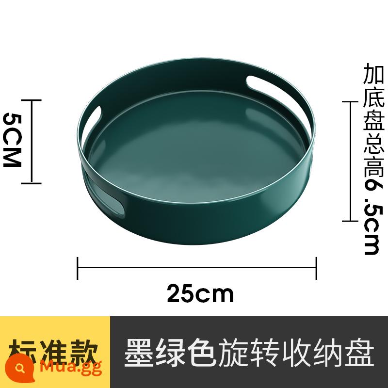 Gia Vị Xoay Nhà Bếp Giá Đa Năng Gia Dụng Để Bàn Kệ Gia Vị Dầu Muối Giấm Giá Để Đồ - [Xanh lục] Một lớp ~ xoay 360 độ [đường kính 25cm]