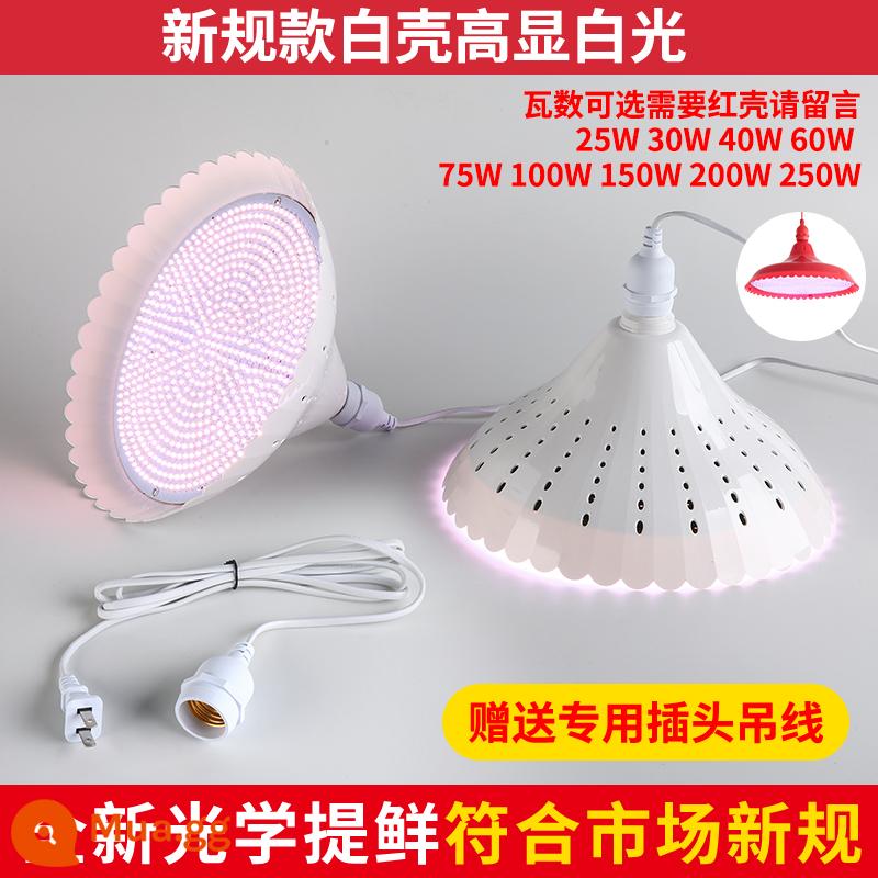 Đèn LED thực phẩm tươi sống đèn thịt lợn lạnh thịt tươi hải sản đèn hầm rau cửa hàng thực phẩm nấu chín đèn đặc biệt đèn chùm trái cây siêu thị - Hạt mũ rơm vỏ trắng tiêu chuẩn mới [thịt tươi và thịt nguội] ánh sáng trắng hiển thị cao được nâng cấp lên toàn phổ tiêu chuẩn quốc gia mới