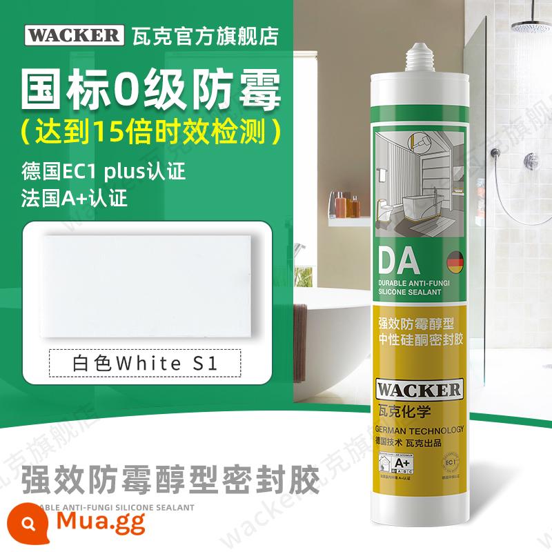 Thương hiệu Đức Wacker DA keo dán kính nhà bếp và phòng tắm chống thấm nước và nấm mốc keo silicone trong suốt mạnh keo làm đẹp màu trắng - DA chống nấm mốc loại 0 hiệu quả hơn 15 lần_white