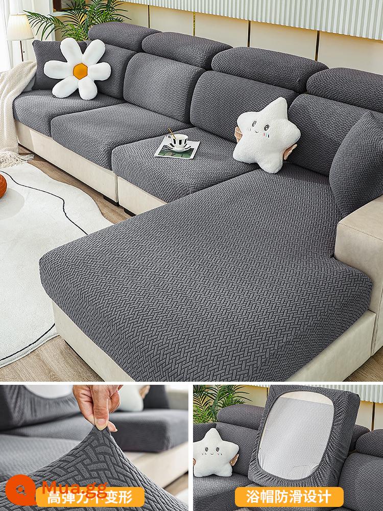 Ghế Sofa Co Giãn Ghế Sofa Tất Cả Bao Gồm Đa Năng Bốn Mùa Đa Năng Chống Trơn Trượt Sofa Đệm Ghế Sofa Mới 2022 - Lưới xiên-màu xám đậm