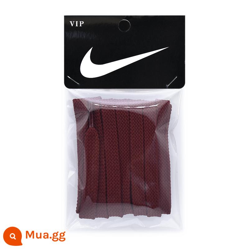 Dây giày cotton nguyên chất cho nam, đế phẳng màu trắng 2 lớp, thích hợp với giày Nike trắng, giày thường, giày thể thao, cotton nguyên bản, đa năng cho nữ - Đôi Nike Double Layer 1 màu Burgundy