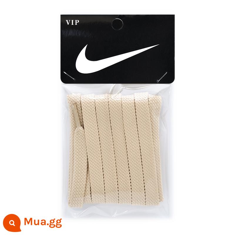 Dây giày cotton nguyên chất cho nam, đế phẳng màu trắng 2 lớp, thích hợp với giày Nike trắng, giày thường, giày thể thao, cotton nguyên bản, đa năng cho nữ - Đôi Nike Double Layer 1 màu be