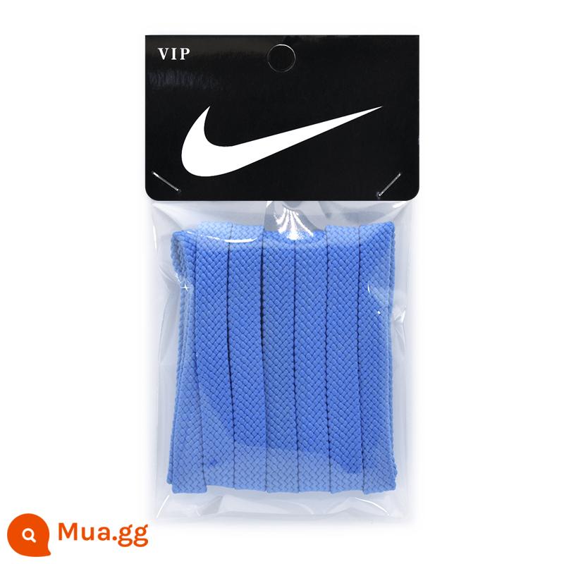 Dây giày cotton nguyên chất cho nam, đế phẳng màu trắng 2 lớp, thích hợp với giày Nike trắng, giày thường, giày thể thao, cotton nguyên bản, đa năng cho nữ - Đôi Nike Double Layer 1 Xanh Sapphire