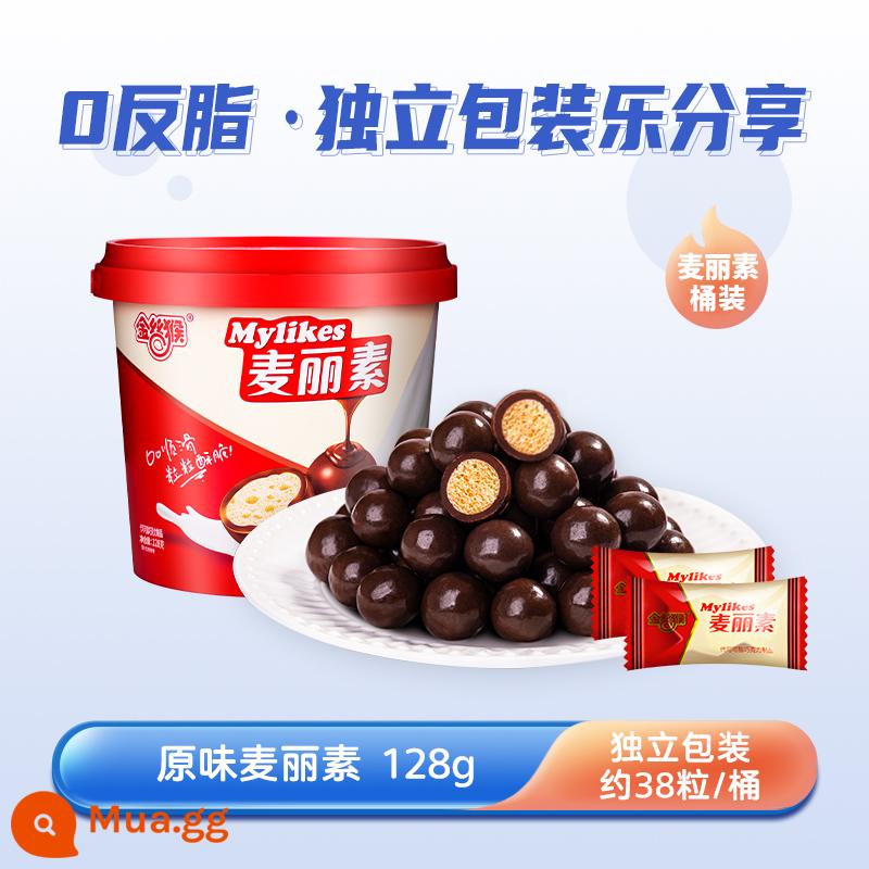 Khỉ vàng Mai Lisu túi 100g nhảy 23g xô 128g sô cô la nguyên chất 258 đồ ăn nhẹ thông thường - 2 thùng*128g