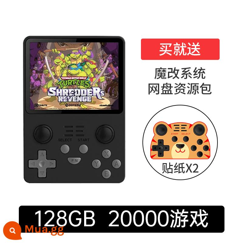 2022 Mới RGB20S Bảng điều khiển trò chơi mã nguồn mở Retro GBA Pokemon Portable PS1 Arcade King of Fighters Real Three Kingdom Warriors Iron Fist PSP Trò chơi điện tử độc lập Little Tiger Cầm tay - Đen 128G (20.000 game)