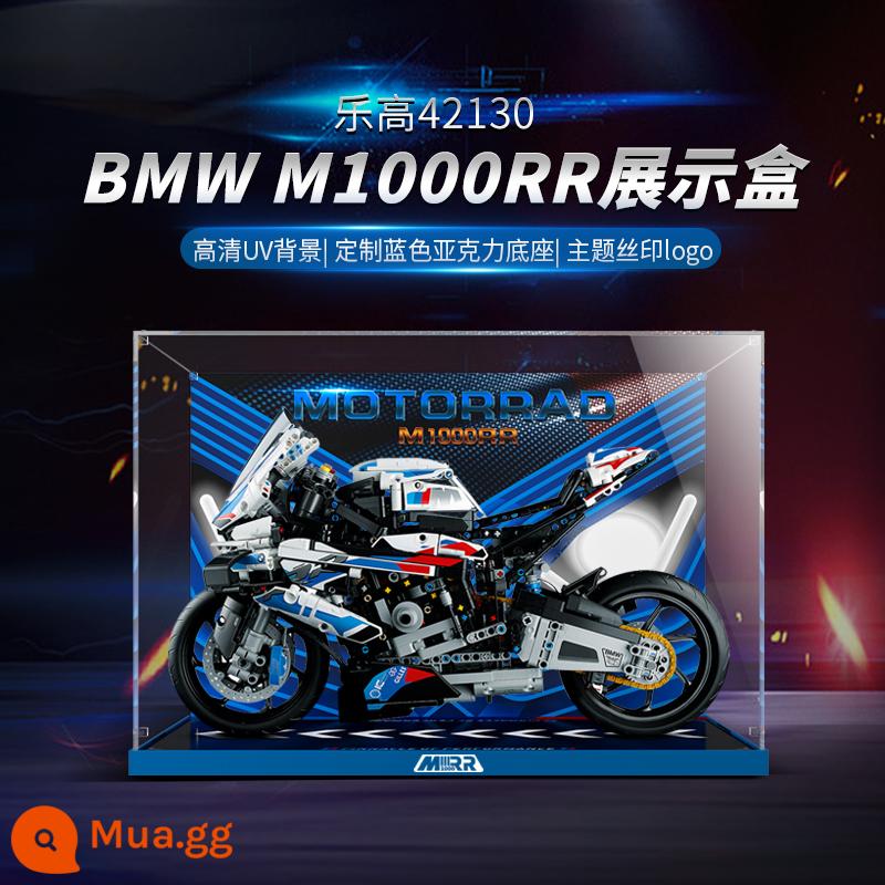 Thích hợp cho hộp trưng bày đầu máy xe lửa Lego 42130BMW M 1000 RR mô hình khối xây dựng phủ bụi acrylic - Mẫu lắp ráp màn hình hạt pha lê C [khuyến nghị mẫu mới]