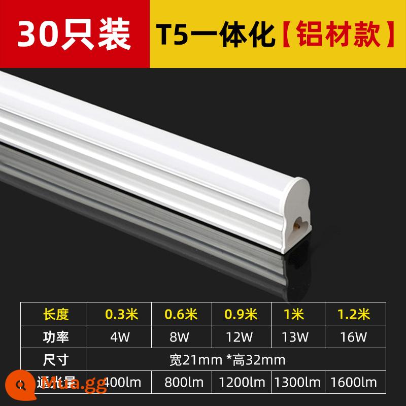 Đèn tuýp led t5 tích hợp giá đỡ đèn trọn bộ dải đèn dài đèn tuýp siêu sáng 1.2 mét đèn huỳnh quang T8 gia đình - Đèn tích hợp T5 [model nhôm độ sáng cao] 30 chiếc