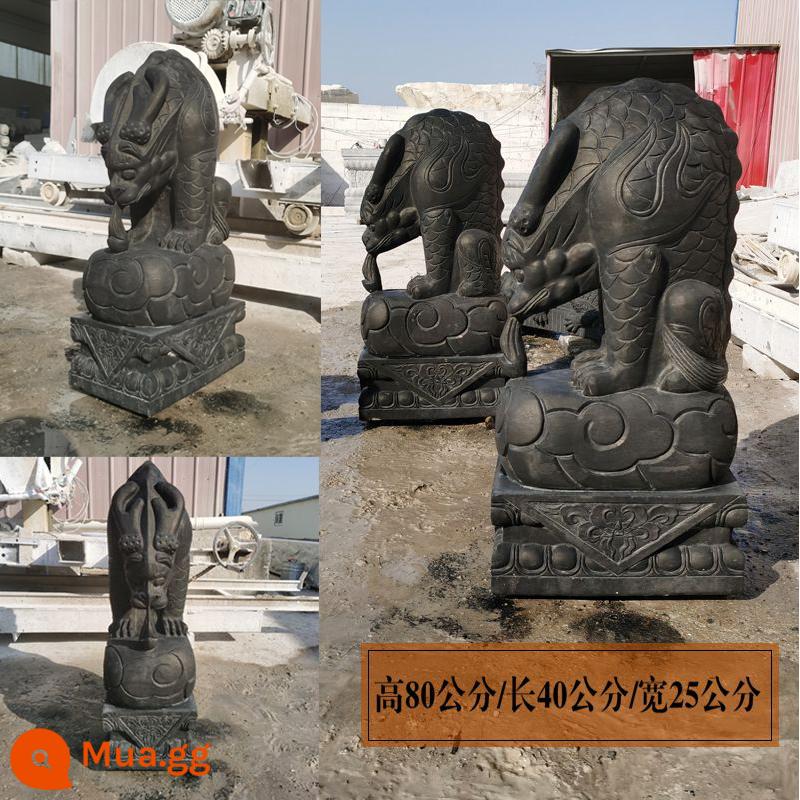 Hanyang Baiyu Animated Beast -Water Stone Carvings Court Courtyard Phòng trà Pond Club Triển lãm khách sạn - Bluestone cao 80 cm, 1 cặp (miễn phí vận chuyển)