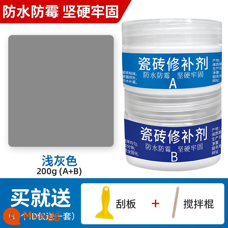 Chất sửa chữa gạch, keo sửa chữa tấm đá, keo dán sửa chữa sàn, keo dán ổ gà, keo gốm gia dụng, sửa chữa men - 200g màu xám nhạt