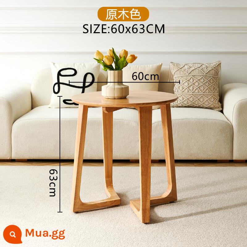 Tất cả bàn cà phê tròn bằng gỗ nguyên khối căn hộ nhỏ sofa phòng khách bên thương lượng một vài sự kết hợp bàn trà hộ gia đình ins log Nhật Bản - Ghi màu rộng 60 cao 63