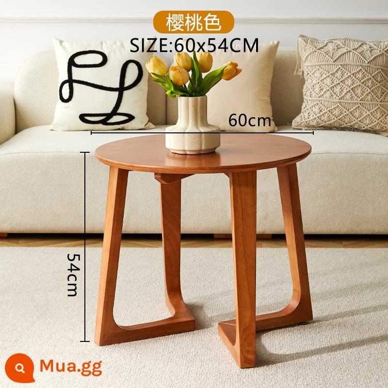 Tất cả bàn cà phê tròn bằng gỗ nguyên khối căn hộ nhỏ sofa phòng khách bên thương lượng một vài sự kết hợp bàn trà hộ gia đình ins log Nhật Bản - Màu anh đào - rộng 60 cao 54