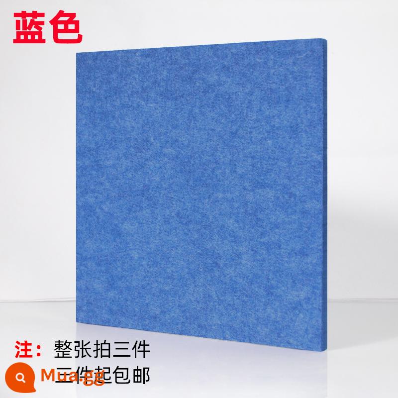 Tấm tiêu âm sợi polyester Jenier phòng đàn piano phòng họp bông tiêu âm phòng thu âm tấm tiêu âm trang trí tường ktv - màu xanh da trời