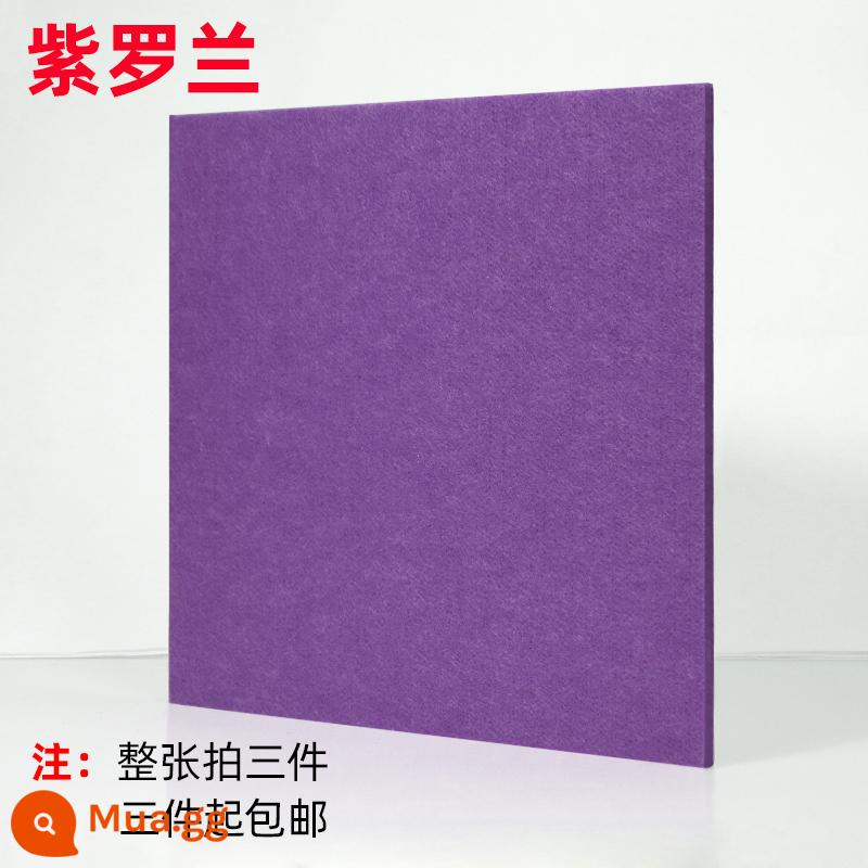 Tấm tiêu âm sợi polyester Jenier phòng đàn piano phòng họp bông tiêu âm phòng thu âm tấm tiêu âm trang trí tường ktv - màu tím