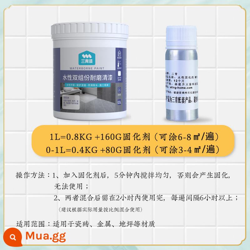 Sơn gạch ba vecni đặc biệt ba vecni sơn thay đổi màu thủy tinh bột đá cẩm thạch lát sàn phòng đổi mới sơn phun sơn - Sơn bóng sáng chống mài mòn PU (chống mài mòn/chống trượt/chống thấm nước)