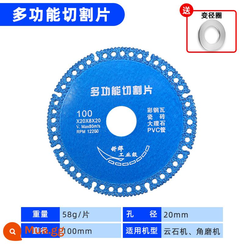 Mảnh cắt composite đa năng, gạch men, tạo tác cắt đá phiến, chai rượu, lưỡi cưa siêu mỏng, máy mài góc, lát cắt khô chuyên dụng - Miếng composite đa chức năng mới [1 miếng] + miếng đệm lắp đặt miễn phí