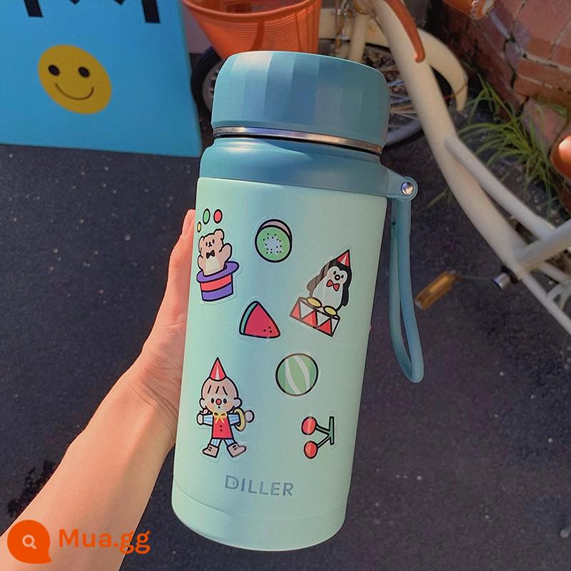 TNMKCUP Cúp cách nhiệt nhiệt TNMKCUP Cup Nước lớn - Cyan 1200ml (miễn phí nhãn dán và phụ kiện hoạt hình (mẫu ngẫu nhiên)