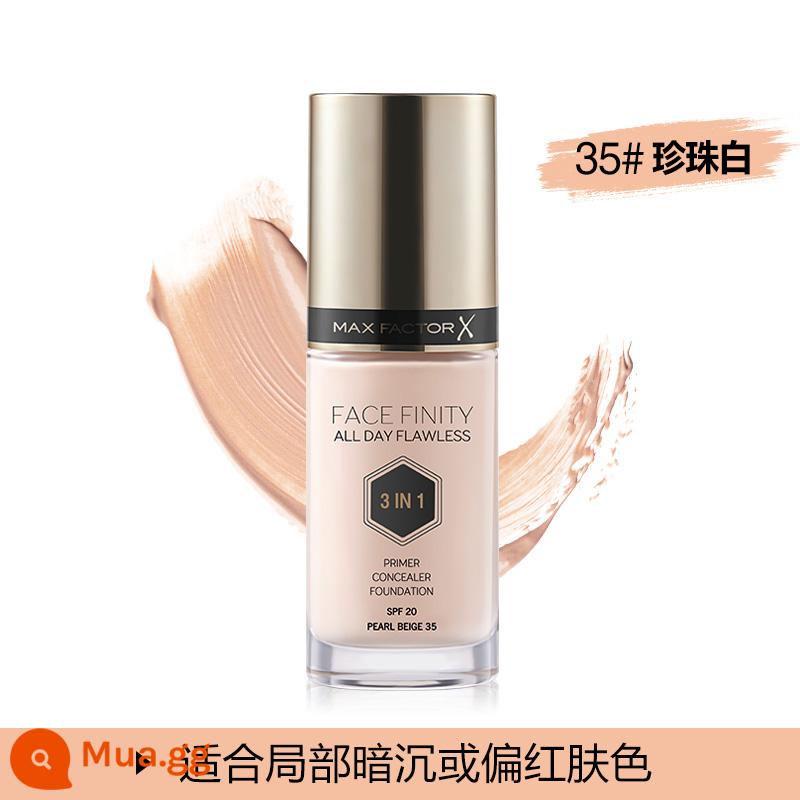 【Tự vận hành】 Kem nền dạng lỏng ba trong một MaxFactor/Misi Buddha cách ly chống nắng kem che khuyết điểm dưỡng ẩm lâu trôi - Số 35 màu trắng ngọc trai