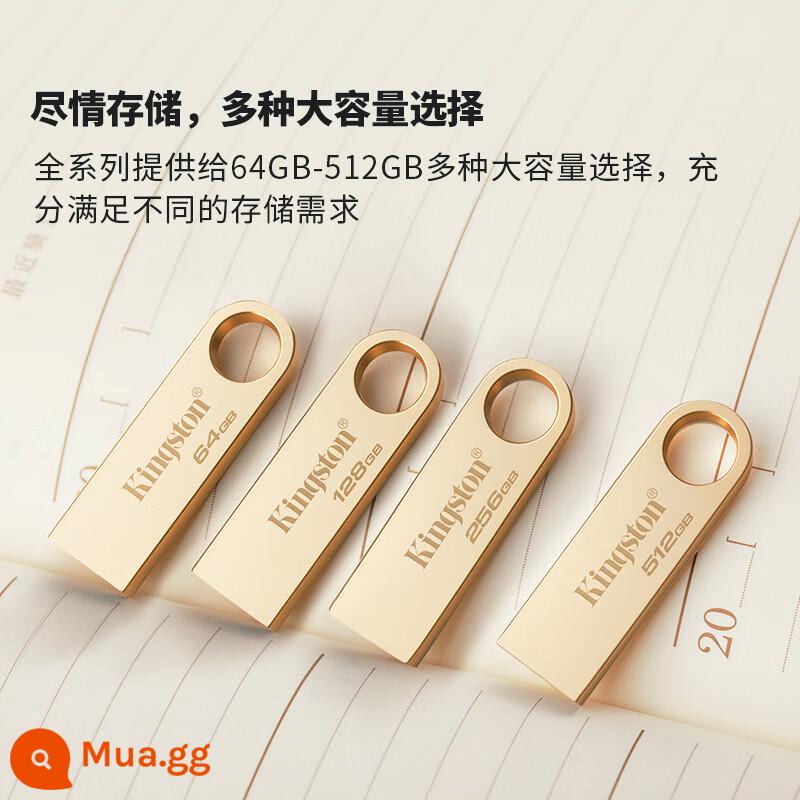 [Tự vận hành] Kingston U disk 64/128/256G tốc độ cao USB3.2 kim loại USB flash drive văn phòng trên ô tô dung lượng lớn - Tốc độ đọc DTSE9G3 220MB/s