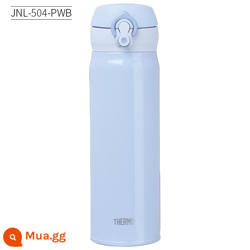 【Tự vận hành】Cốc giữ nhiệt học sinh Nhật Bản nam nữ, cốc nước inox đơn giản cầm tay 500ml - Màu xanh tươi (PWB)