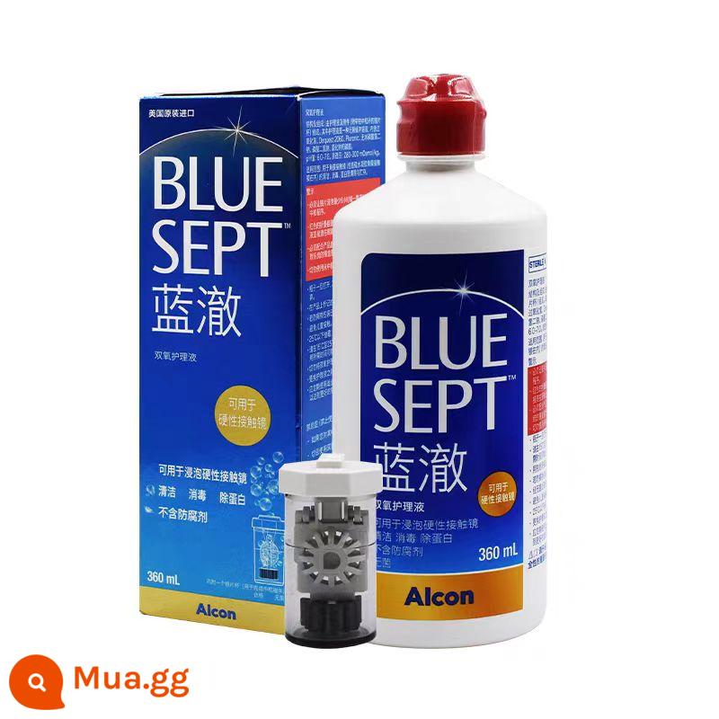 [Tự vận hành] Giải pháp chăm sóc Hydrogen Peroxide Alcon Shicon 360 Kính áp tròng Kính áp tròng Aodi Clean J - Alcon Blue Clear 360ml