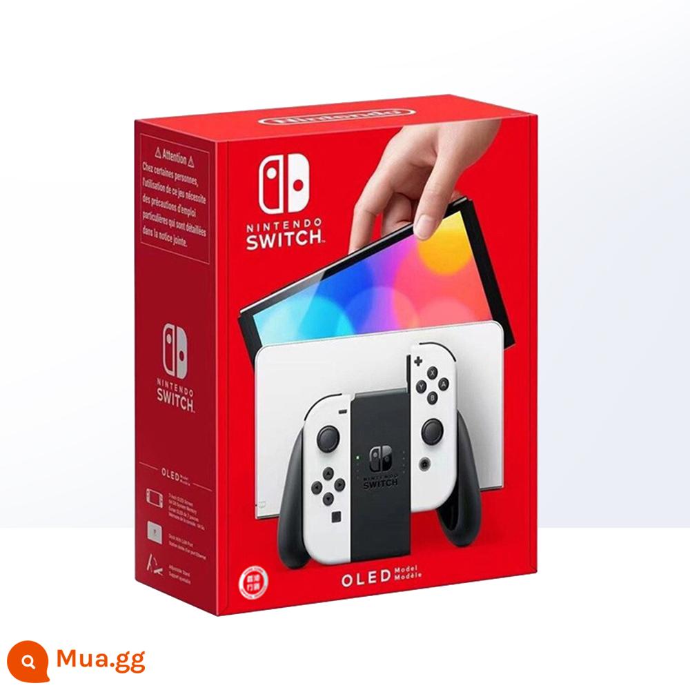 [Tự vận hành] Máy chơi game cầm tay mới của Nintendo/Nintendo Switch đạt tiêu chuẩn với tay cầm màu đỏ và xanh/trắng OLED phiên bản Hồng Kông - Trắng