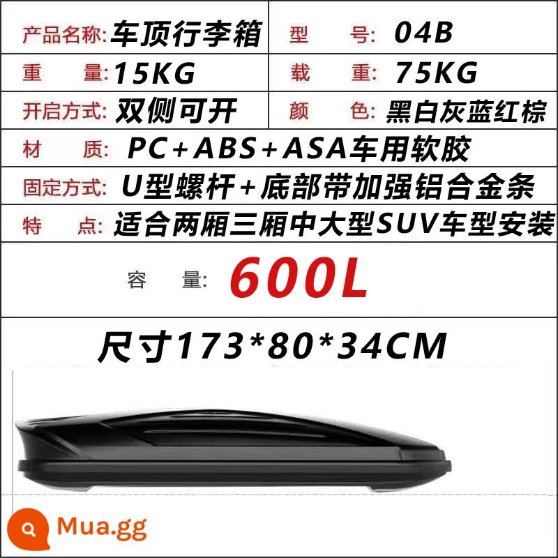 Vali mái BYD Tang DMI Song Max Pro Plus Yuan EV New Energy S6 S7 Vali ô tô - 600L đen + thanh ngang đặc biệt BYD