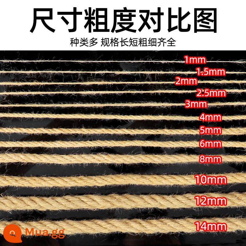 Dây Sisal đi kèm handmade DIY chất liệu dày bện dây bện mèo gãi leo khung dây trang trí ống nước ảnh treo tường - Dây gai dầu 8 mm 50 mét [quà tặng]