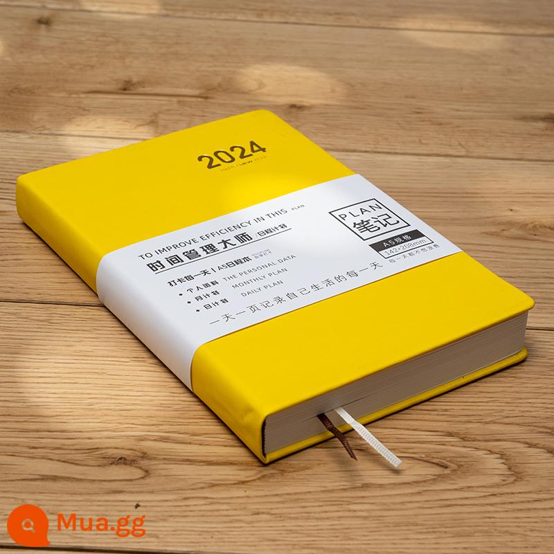 kế hoạch năm 2023 lên lịch cho dòng thời gian này một ngày một trang lịch notepad A6 tự kiểm tra kỷ luật kế hoạch hàng ngày sổ tay hướng dẫn hiệu quả công việc sổ tay nhật ký sổ tay LOGO tùy chỉnh - [24 Năm Trọn Năm] Mặt Cứng/Vàng