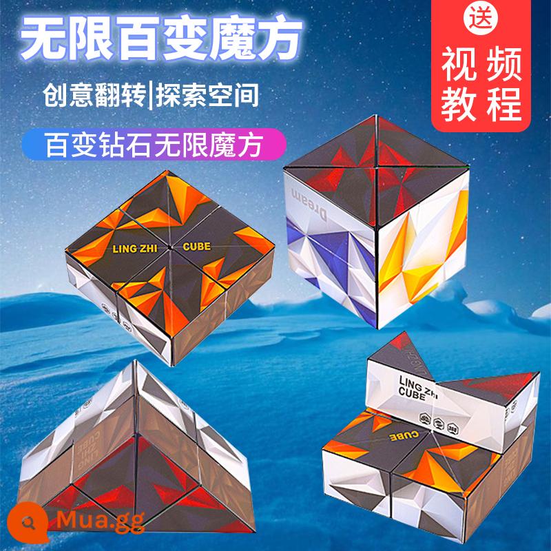 Đa dạng khối Rubik vô hạn hình học ba chiều 3d biến dạng câu đố khối từ tính trẻ em tư duy 5-12 tuổi đồ chơi nhỏ - Khối ma thuật vô hạn kim cương đơn