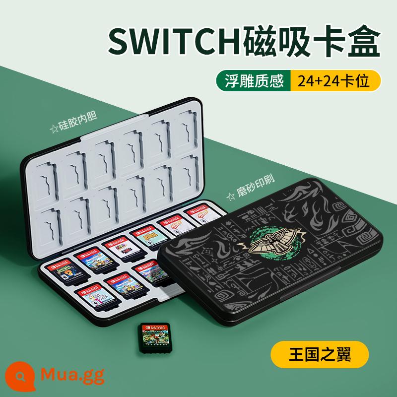 Hộp băng Nintendo Switch gói thẻ trò chơi hộp thẻ switcholed hút từ tính hộp lưu trữ NS dung lượng lớn 24 miếng Gói 12 miếng Vỏ bảo vệ di động Mario Lite Phụ kiện ngoại vi Dongsen - Gói 24 [Đôi cánh Vương quốc] Đi kèm với Mũ Vuốt Mèo★ Kiểu từ tính