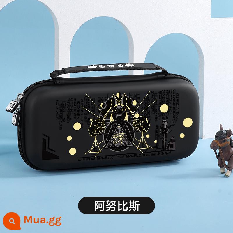 Jindu Jemdo Túi lưu trữ Nintendo switch Zelda Kingdom Tears Vỏ bảo vệ switcholed có thể chứa bộ sạc cứng dung lượng lớn túi ns tay cầm phụ kiện siwch hộp thẻ trò chơi - [Anubis] Mẫu Switch/Bộ sạc OLED ★ đi kèm mũ vuốt mèo √ Chân đế tích hợp