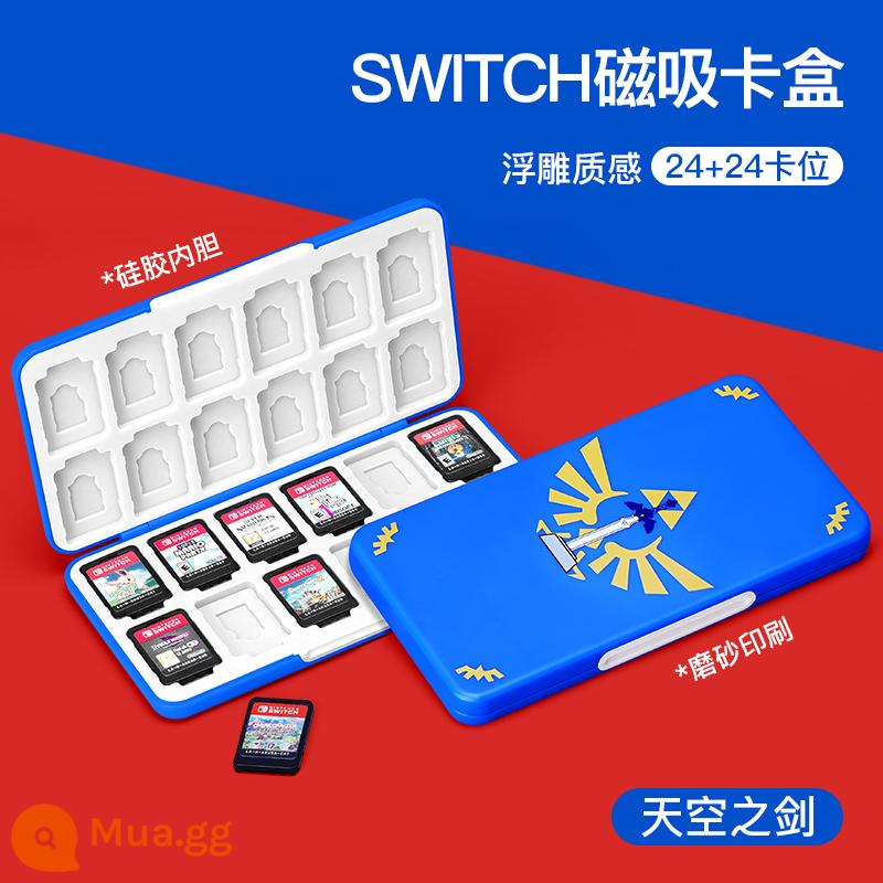 Hộp băng Nintendo Switch gói thẻ trò chơi hộp thẻ switcholed hút từ tính hộp lưu trữ NS dung lượng lớn 24 miếng Gói 12 miếng Vỏ bảo vệ di động Mario Lite Phụ kiện ngoại vi Dongsen - Bộ 24 món [Skyward Sword] đi kèm mũ vuốt mèo★kiểu từ tính