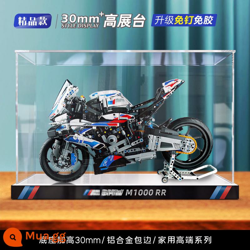 Hộp trưng bày acrylic phù hợp với mô hình đồ chơi lắp ghép Lego 42130BMW M1000 RR - Mô hình boutique gian hàng cao