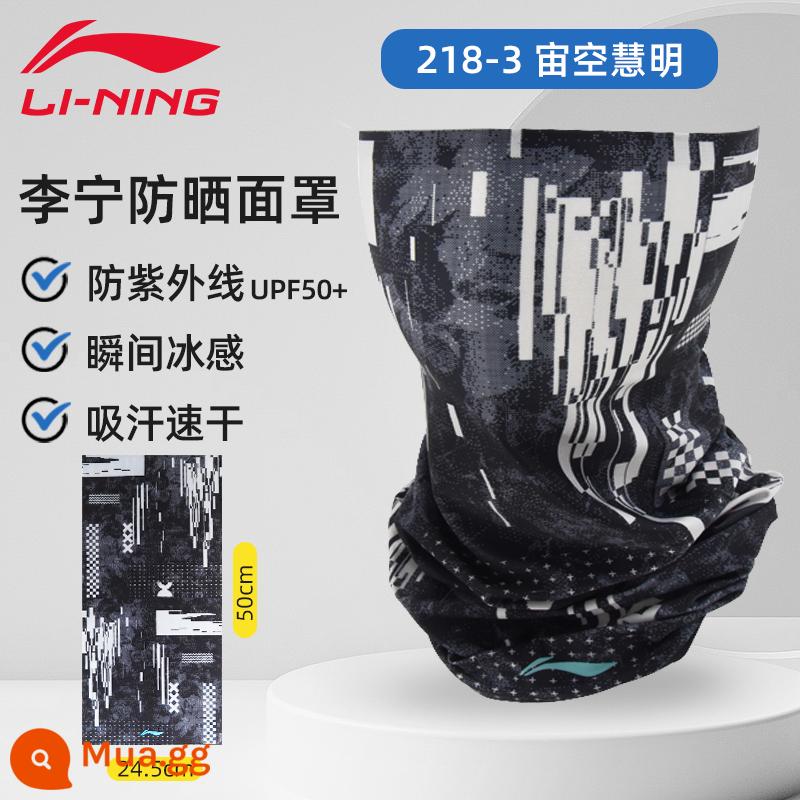 Li Ning đi xe mặt nạ khăn ấm gió lạnh và bụi mùa thu và mùa đông nam thể thao xe đạp khăn trùm đầu ma thuật đặt ngoài trời - 218[Mẫu mới 2023-Zhoukong Huiming] Cảm giác mát lạnh bằng lụa/upf50+/nhẹ và thoáng khí