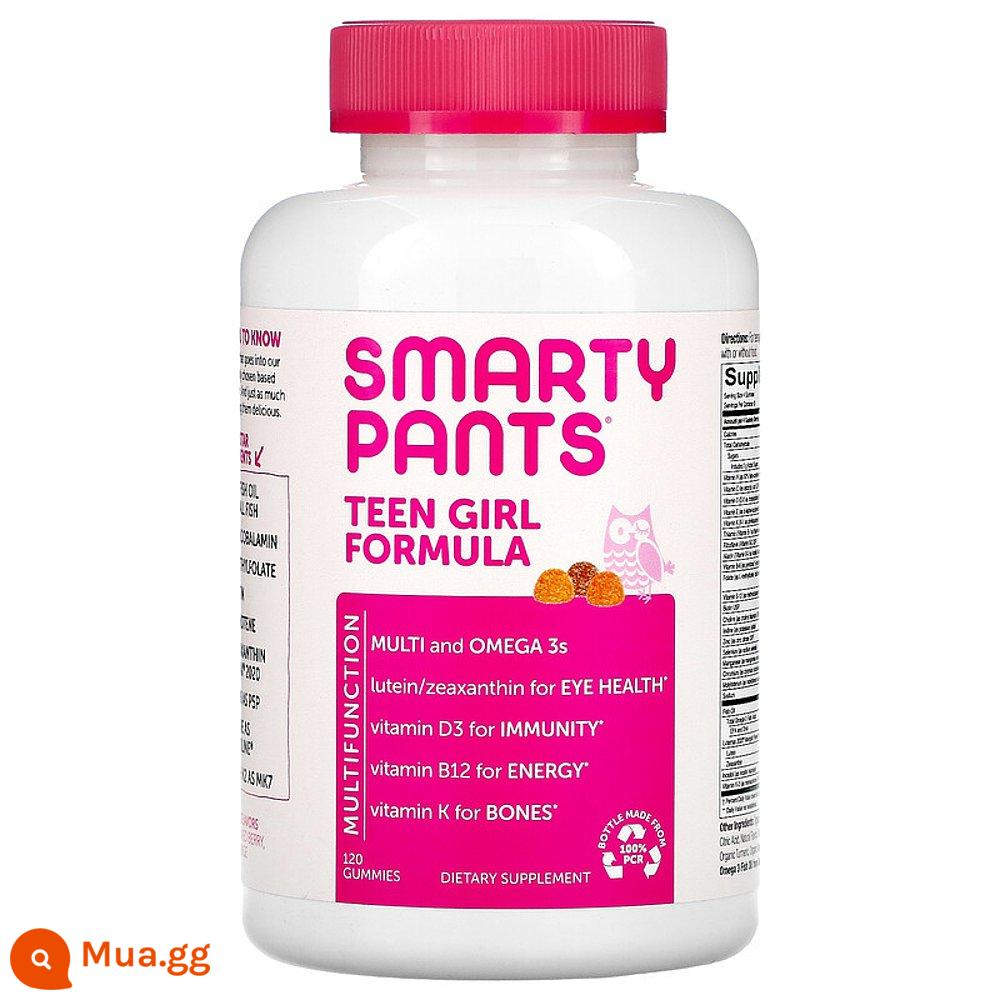 Kẹo dẻo iHerb smartypants dành cho tóc thẳng của Hồng Kông 120 viên - không có