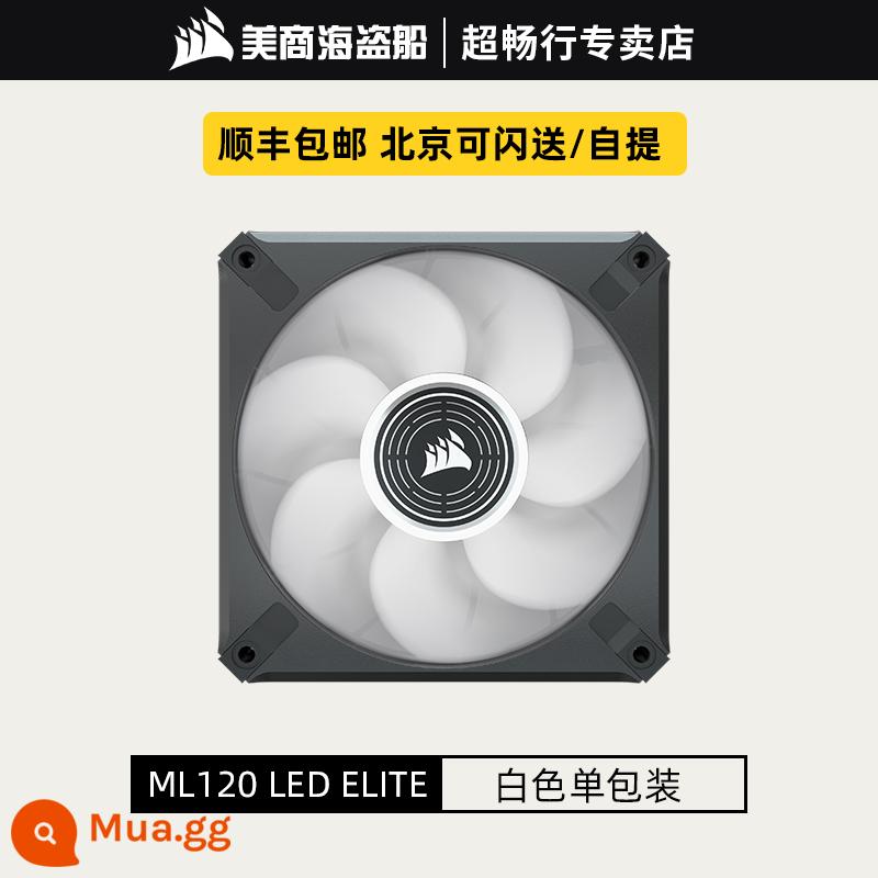 Tàu cướp biển Mỹ ML120/140MM quạt làm mát máy tính để bàn LED tản nhiệt cực êm RGB quạt vỏ chính quạt mini không ồn quạt 12cm quạt 14cm quạt lớn mạnh mẽ - Túi đeo vai ELITE ánh sáng trắng ML120