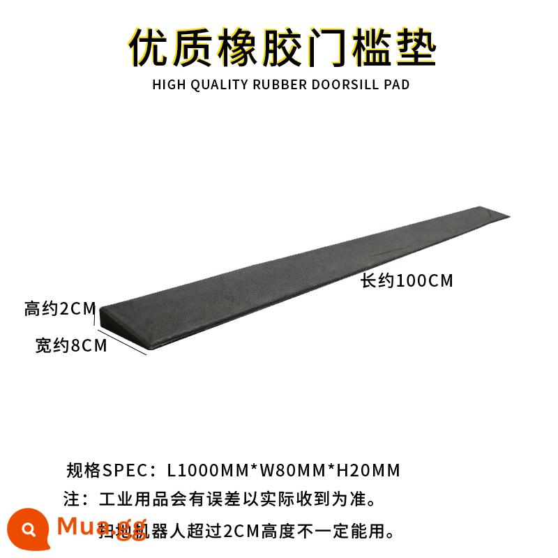 Bậc cửa dốc pad hộ gia đình ngưỡng xe thang pad cầu thang độ dốc ban xe đẩy ngoài trời leo núi pad tam giác pad - Cao su đặc 2cm