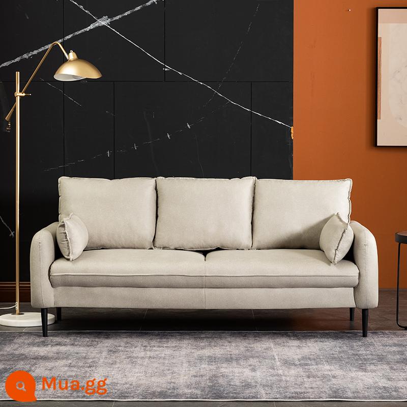 Bắc Âu căn hộ nhỏ công nghệ vải sofa nhỏ đôi ba người phòng khách ánh sáng sang trọng đơn giản giặt miễn phí cửa hàng quần áo căn hộ internet người nổi tiếng - Vải kỹ thuật màu be-12 (kiểu latex)