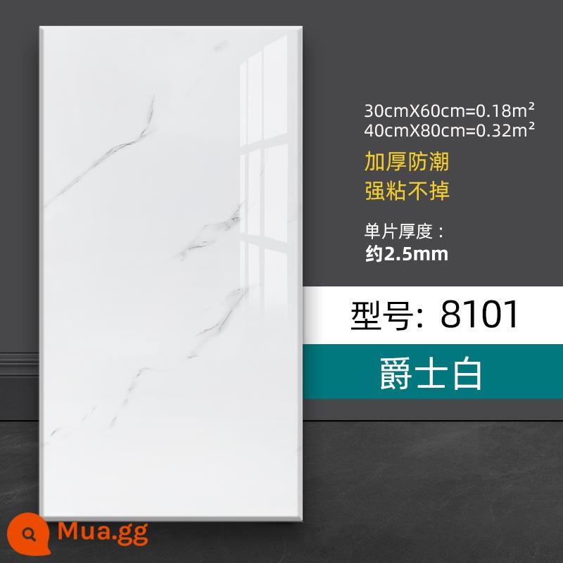 Giấy dán tường bằng nhựa nhôm tự dính chống thấm nước và chống ẩm tường trang trí nhà bếp phòng bột giấy dán tường giả đá cẩm thạch chống dầu - Jazz White 30cm*60cm ✅ Thân thiện với môi trường và kháng khuẩn