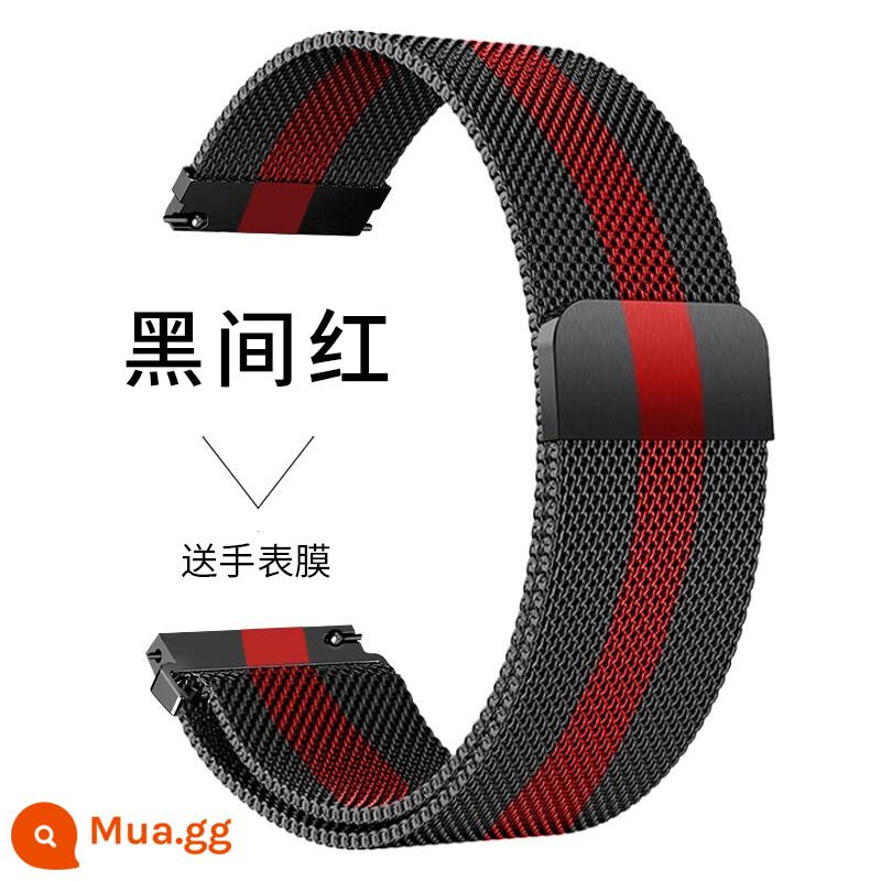 Thích hợp cho đồng hồ Huawei gt3pro Dây đeo Milanese watch3 kim loại hút nam châm gt2 đai thép á hậu vinh quang ma thuật2 dây đeo cổ tay chuỗi đồng hồ e Vitality pro thanh lịch gspro summer new - [Phòng Đen Đỏ] Từ Milanese