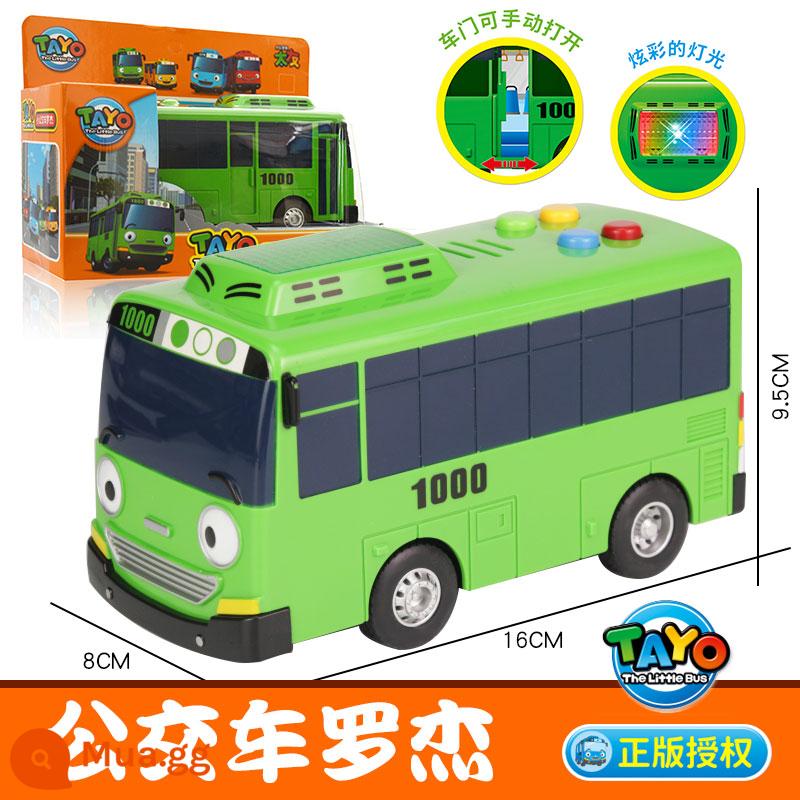 TAYO Little Taiyou Bus Quán tính Trẻ em Bé trai Gianni Leni Nhà để xe trung tâm Bộ tòa nhà - Phiên bản âm thanh và ánh sáng [Bus Roger]