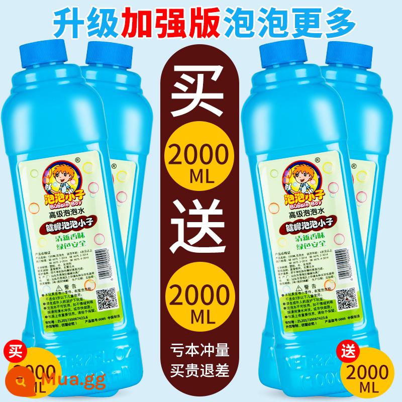 Hướng Dẫn Sử Dụng Cầm Tay Trẻ Em Bong Bóng Thanh Thổi Bong Bóng Đồ Chơi Bé Gái Máy Nhỏ Bán Sỉ Đổ Nước Lỏng Cô Đặc Mini - [Chai màu xanh - Phiên bản nâng cấp và nâng cao] Mua 2000ml tặng 2000ml [Tổng cộng 4 chai lớn] Bubble Boy