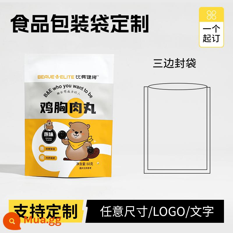 Bao bì thực phẩm hút chân không túi tùy chỉnh snack túi lẩu đáy túi in trà hạt gạo bao bì tùy chỉnh - túi niêm phong ba mặt