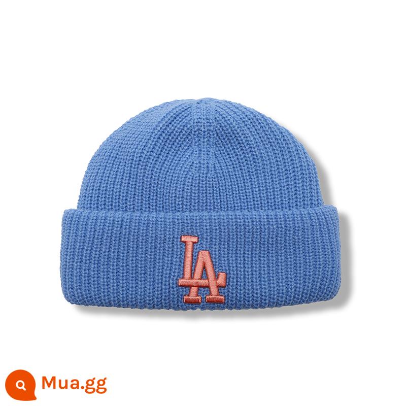 MLB chính thức mũ nam nữ NY mũ len LOGO thêu thể thao mùa thu đông thạch chống gió lạnh mũ CPB5 - Los Angeles Dodgers/Xanh nhạt